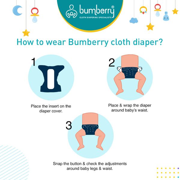 Bumberry Reusable Adult Pocket Diaper with one 4 Layer Microfiber Washable-Insert for Incontinence and Bed wetting (Grey)