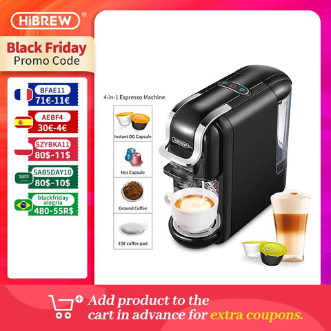 HiBREW Coffee Machine 19 Bar 3in1&4in1 Multiple Capsu