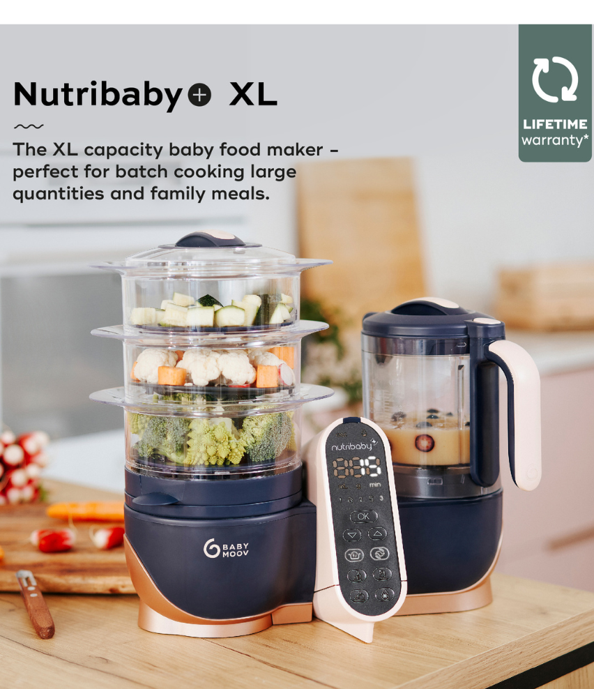 ⭐ Babymoov Nutribaby plus ⭐ - 6in1: steaming, blending, defrosting,  heating, sterilizing, and heating bottles - Preserves nutrients: cook…