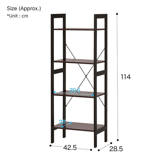 SHELF ADVANCE 4TIER 62CM DBR