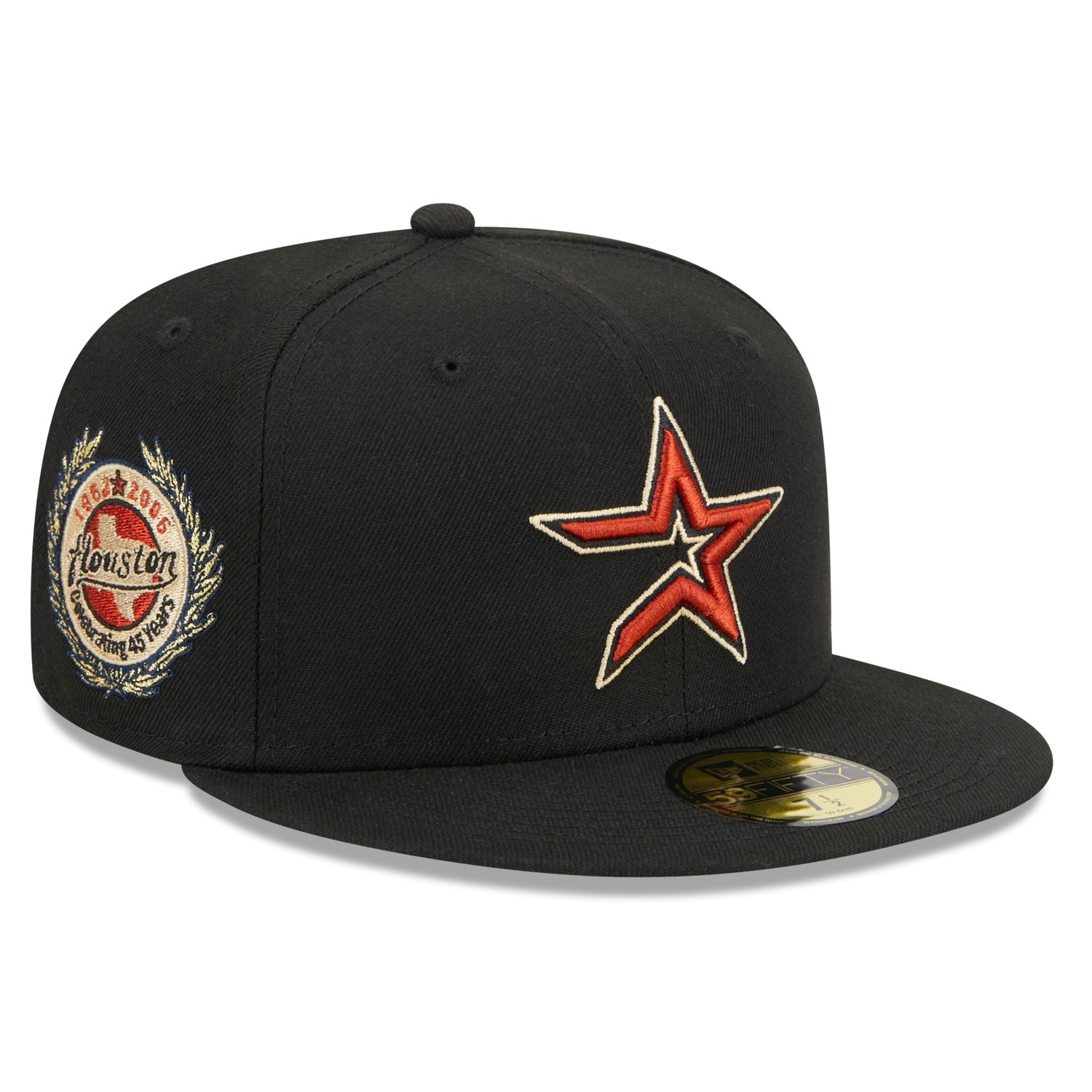 EXCLUSIVE NEW ERA 59FIFTY MLB HOUSTON ASTROS 35 YEARS BLACK CORD