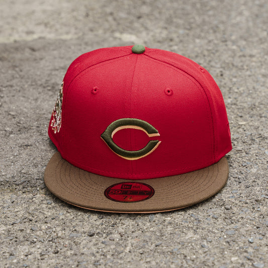 NEW ERA 59FIFTY MLB CINCINNATI REDS RED STOCKINGS 1869 BLACK / GREY UV – FAM