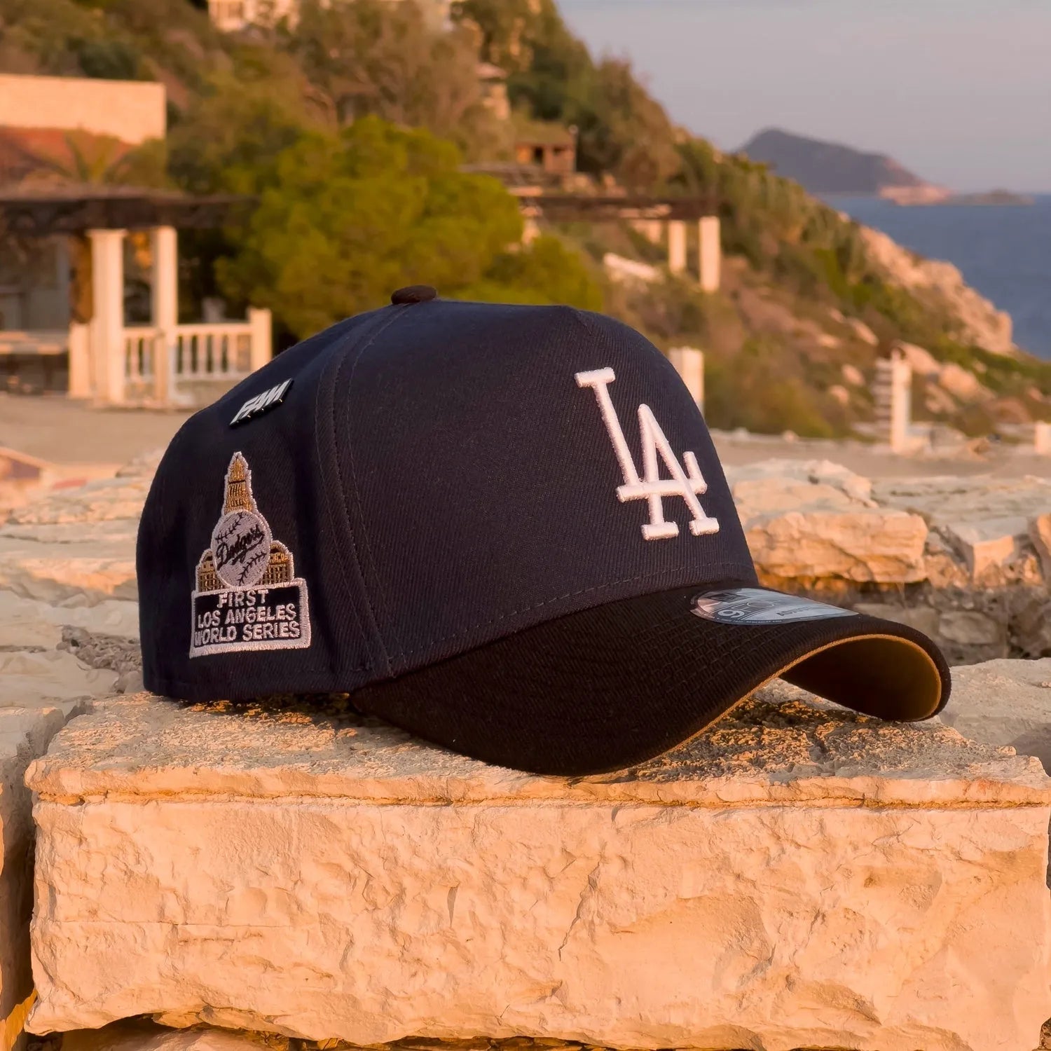 NEW ERA 9FORTY A-FRAME LOS ANGELES DODGERS FIRST LOS ANGELES WORLD SERIES TWO TONE / KHAKI UV SNAPBACK - FAM product image