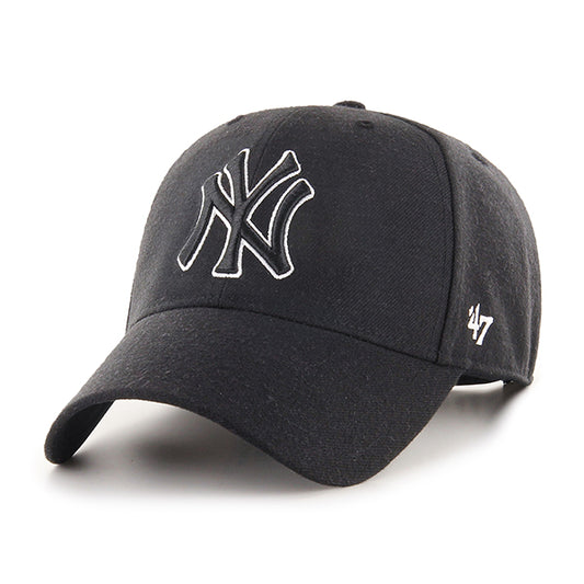 New York Yankees Cold Zone Mvp DP Black/White Adjustable - 47 Brand cap