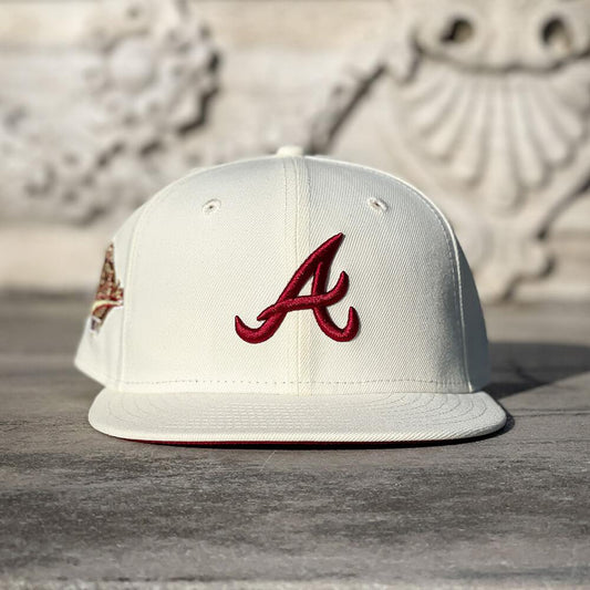 atlanta braves mlb basic black white 59fifty new era