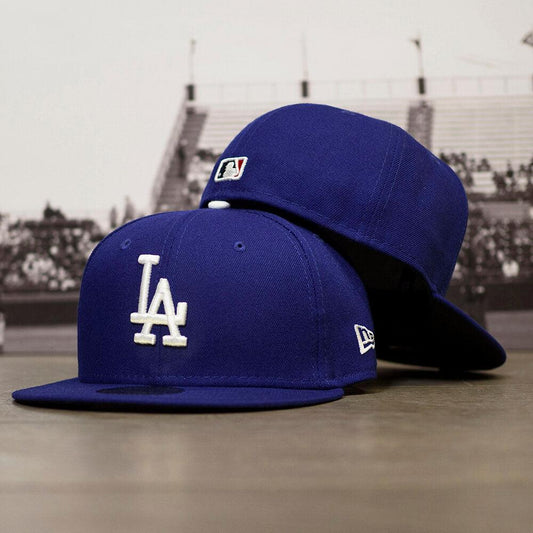 Los Angeles Dodgers New Era Black & White Basic 59FIFTY - Casquette ajustée  - Noir