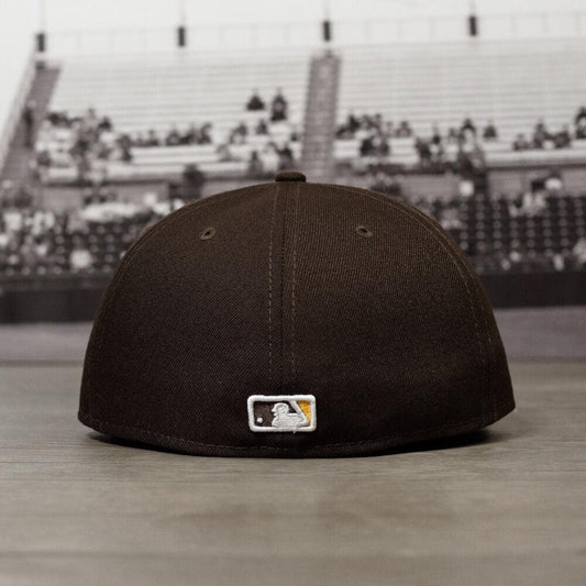 New Era 59FIFTY San Diego Padres Mexico Burnt Wood Brown Gold Fitted Hat