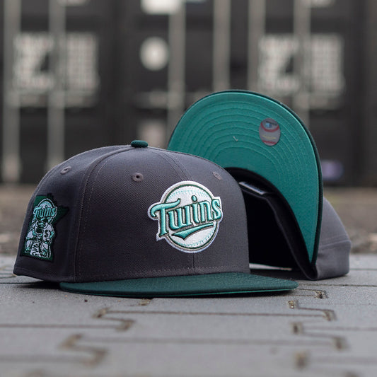 NEW ERA VAPOR MINNESOTA TWINS FITTED HAT (AQUA/NAVY) – So Fresh Clothing