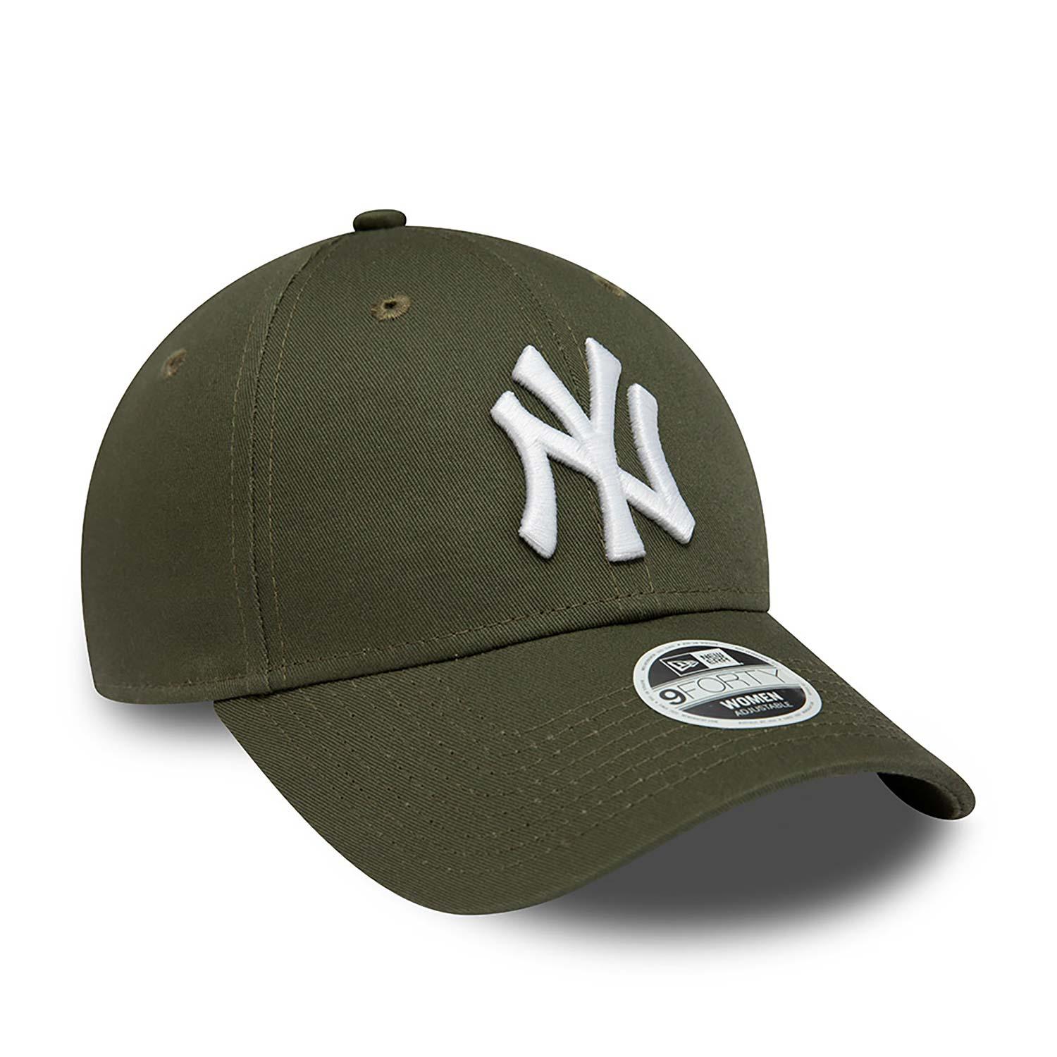 NEW 9FORTY WOMEN MLB NEW YORK YANKEES LEAGUE ESSENTIAL GREEN CAP – FAM