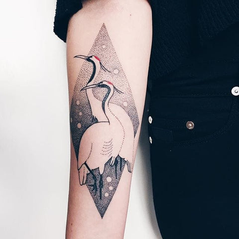 Crane tattoo sleeve | Sleeve tattoos, Crane tattoo, Tattoos