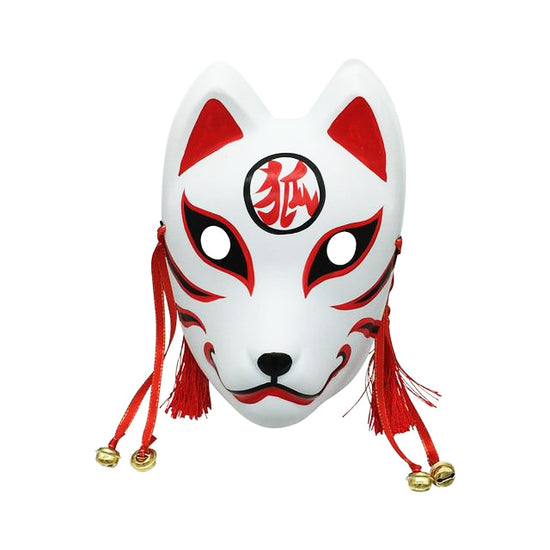 Anime Halloween Foxes Mask Japanese Cosplay Rave Hand-Painted Anime Demon  Slayer Half Face Cat Masks Festival Party Props