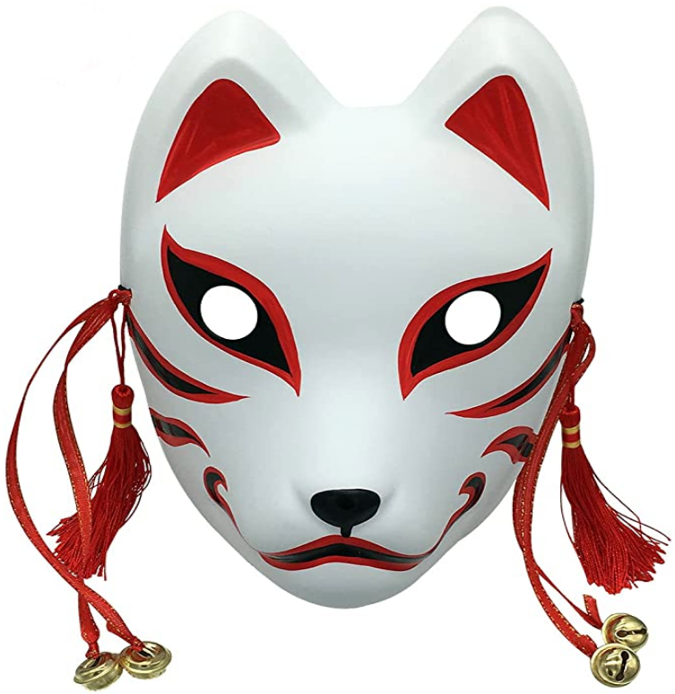 Simple white kitsune mask