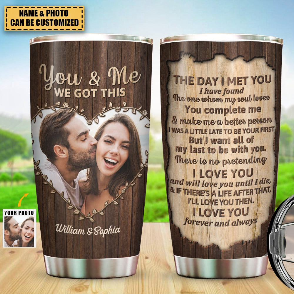 I Love You More The End I Win - Couple Personalized Custom Tumbler - Gift  For Husband Wife, Anniversary