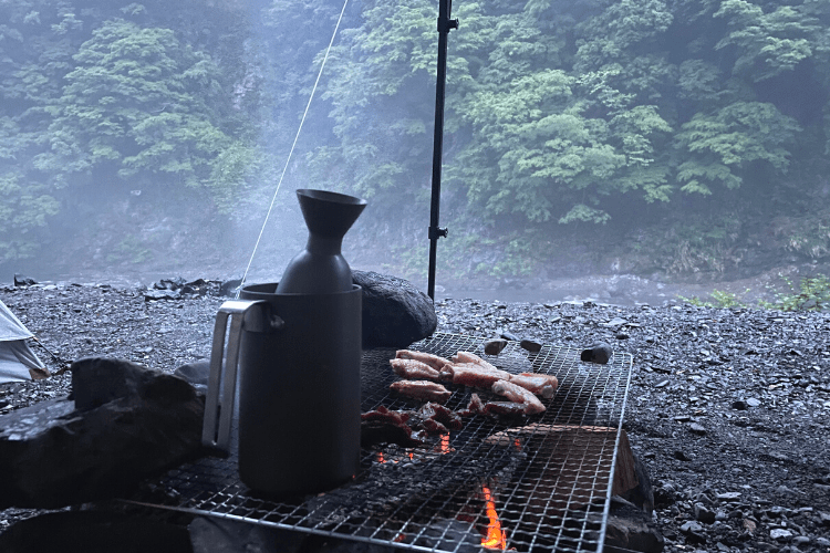 奥多摩キャンプ_熱燗