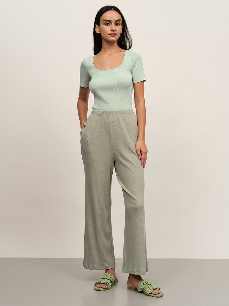 Solid Pocket Wide Leg Pant & Reviews - Camel - Sustainable Loungewear