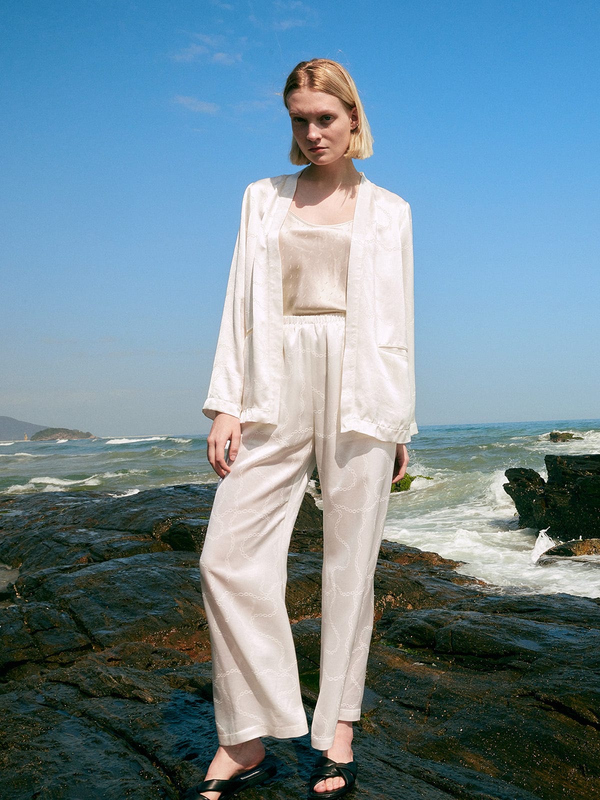 howdy jacquard pants(white) www.krzysztofbialy.com