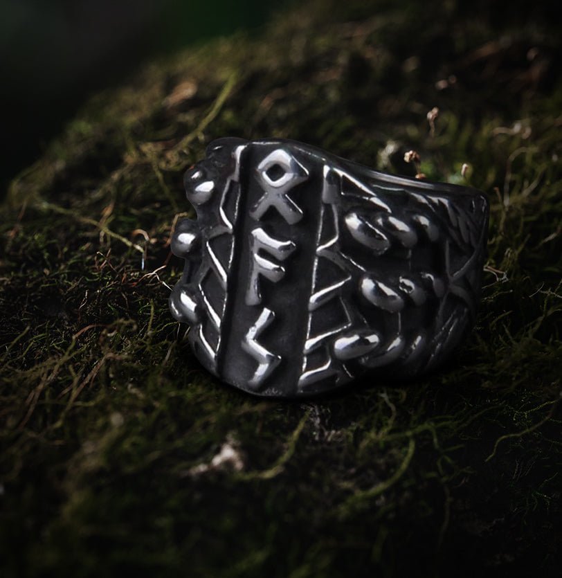 Viking Rune Futhark Steel Beard Beads