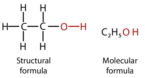 chemical structure for ethanol