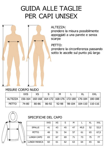 Rube fleece sweatshirt size chart