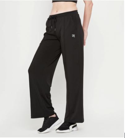 Black Pin Tuck Track Pants