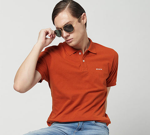 Rust classic polo t-shirt