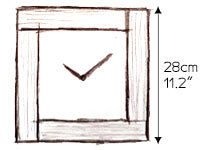 стенен часовник praff скица размер от paladim ръчна изработка