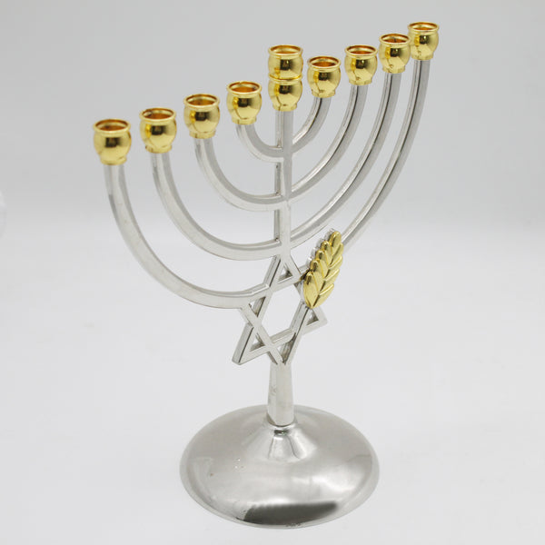 Hanukkah Menorah Jewish 9 Branch Chanukah Menorah Candle Holders