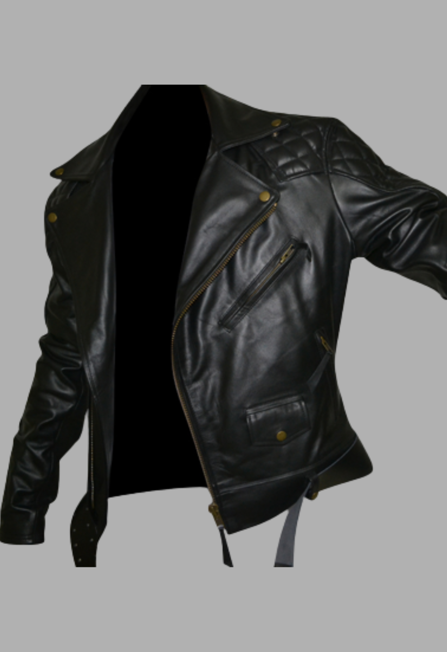 Columbia Motorbike Quilted Biker Leather Jacket – South Beach Leather