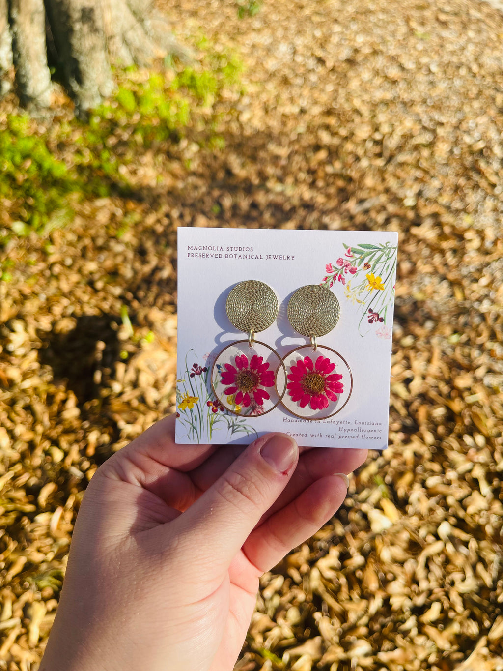 Flowers Blooming earrings — AgAuCu: handcrafted jewelry