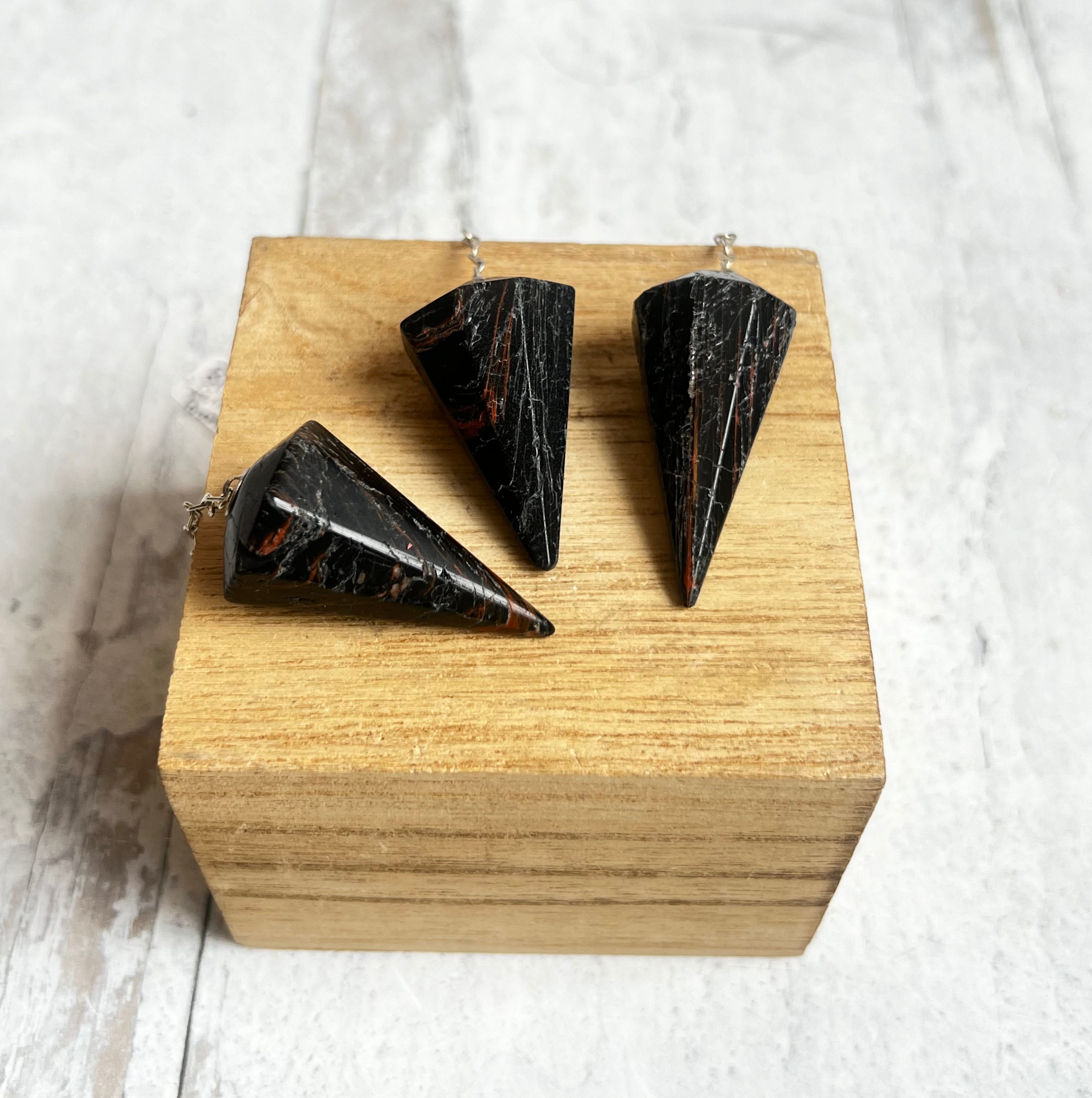 Black Tourmaline Pendulums- Energetic Protection, Clearing + Grounding
