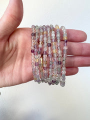 Rainbow Fluorite Crystals Bracelets- Soul's Path, Clearing, Life Path Guidance