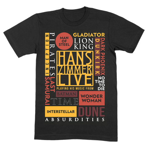 BLACK HZ T-SHIRT - Hans Zimmer Live product image