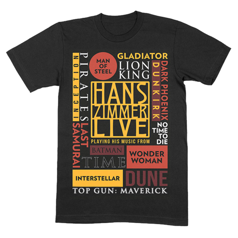 TITLES BLACK T-SHIRT - Hans Zimmer Live product image