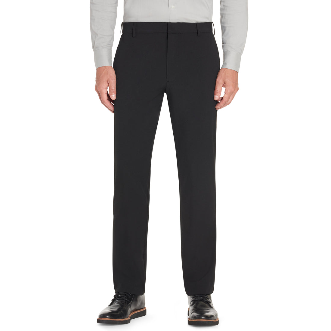 4-Way Stretch Dress Pant for Men Straight Slim Fit Flat Front