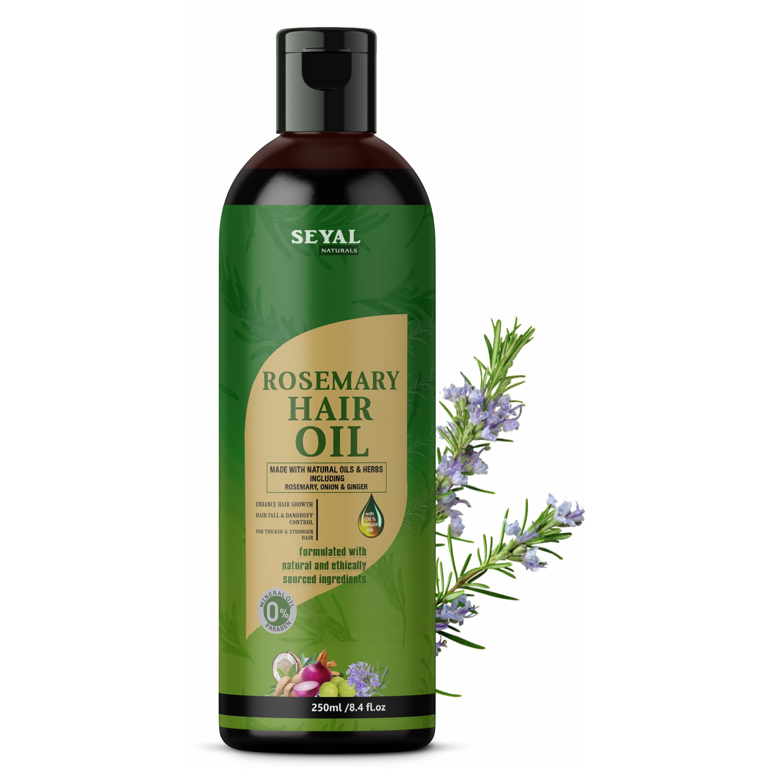 Seyal Rosemary Hair Oil For Hair Fall Control & Hair Growth - 250ml –  SeyalNatural