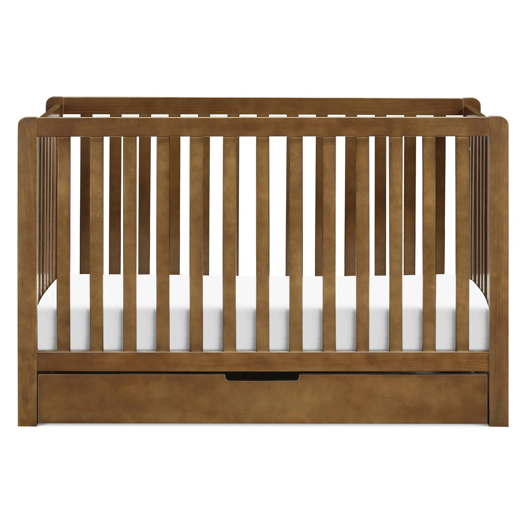 Colby 4-in-1 Convertible Crib with Trundle Drawer - Walnut