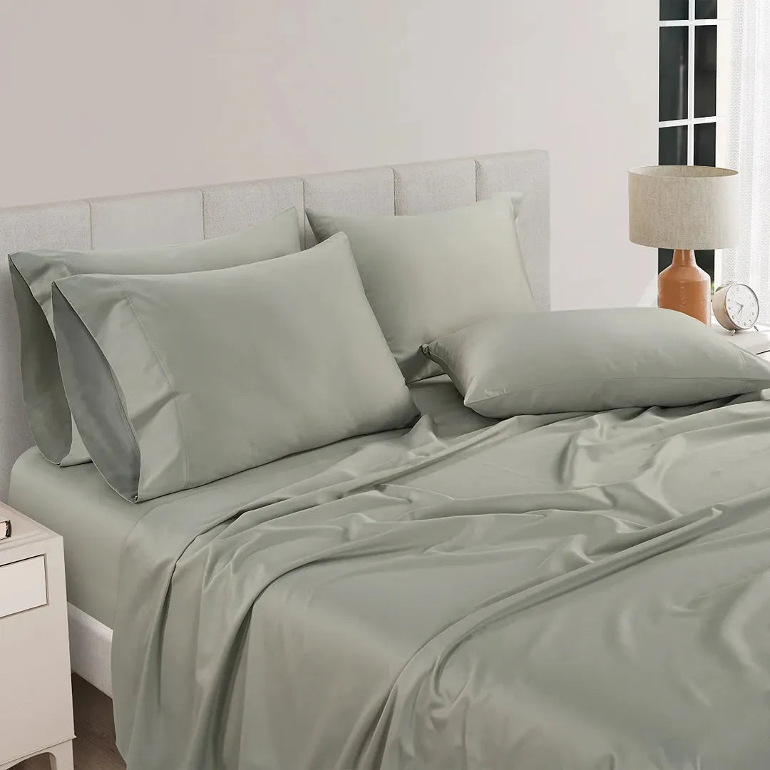 Organic 300 Thread Count 6-Piece King Sheet Set - Gray