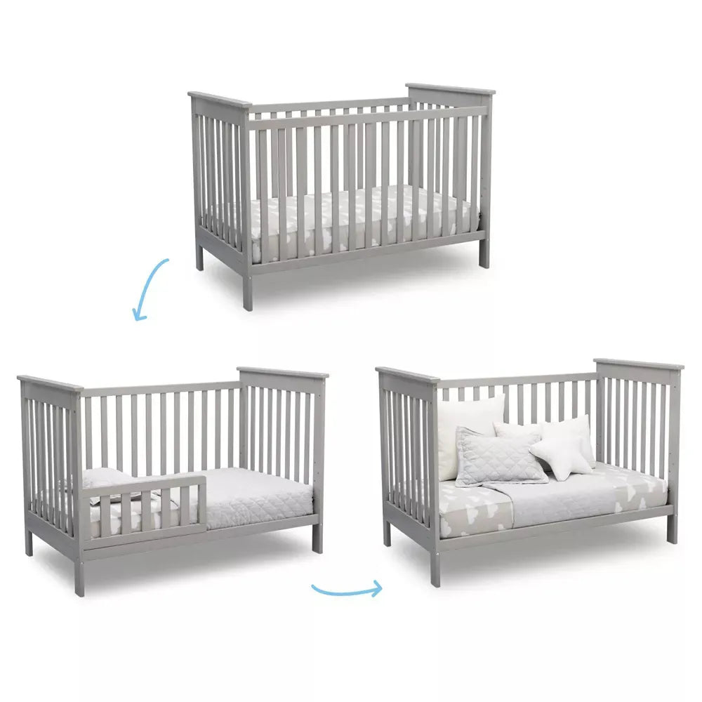 Gray Adley 3-in-1 Convertible Crib