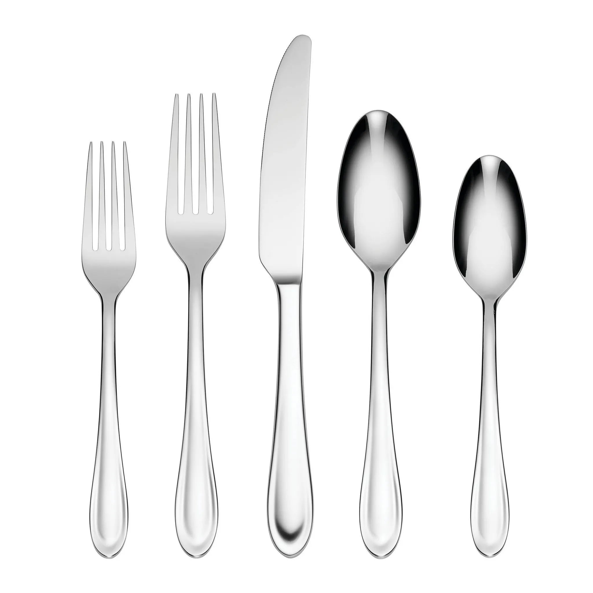 45pc Brynn Flatware Set Silver: Stainless Steel, Service for 8
