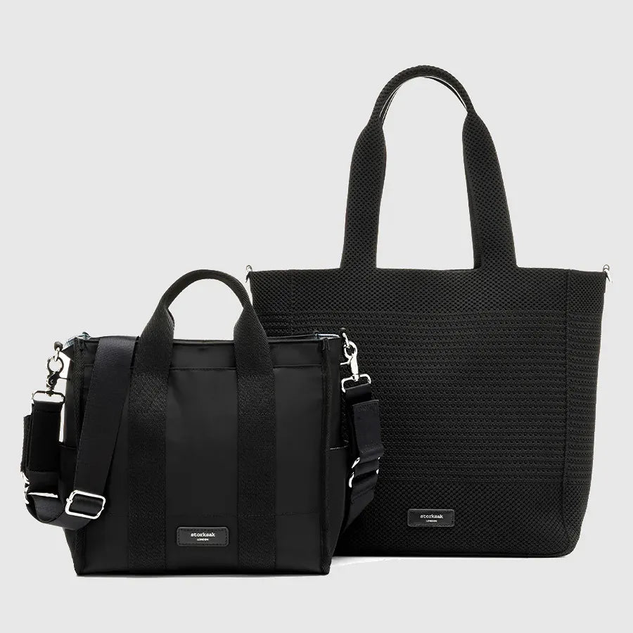 Stylish Black Thea 2-in-1 Bag