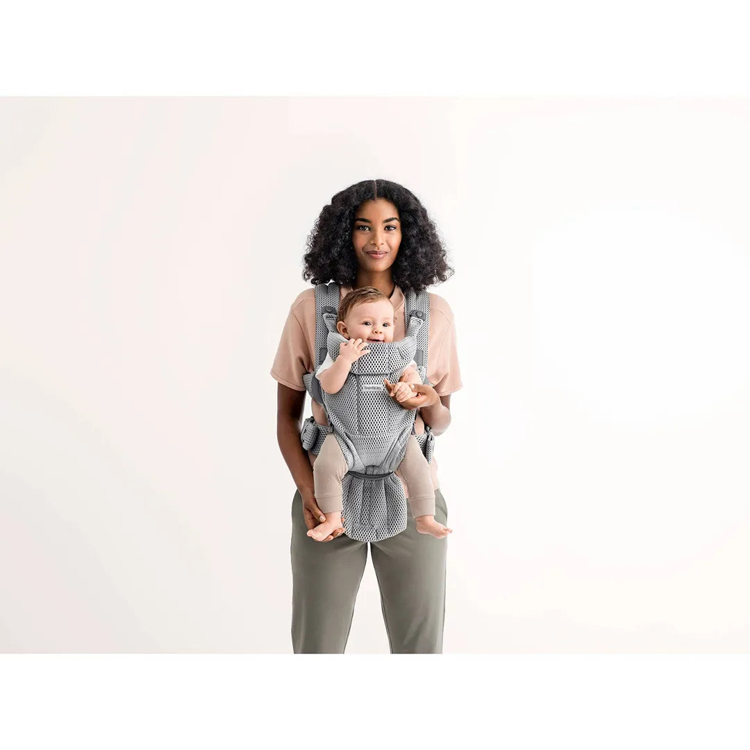 Gray Baby Carrier with Free 3D Mesh