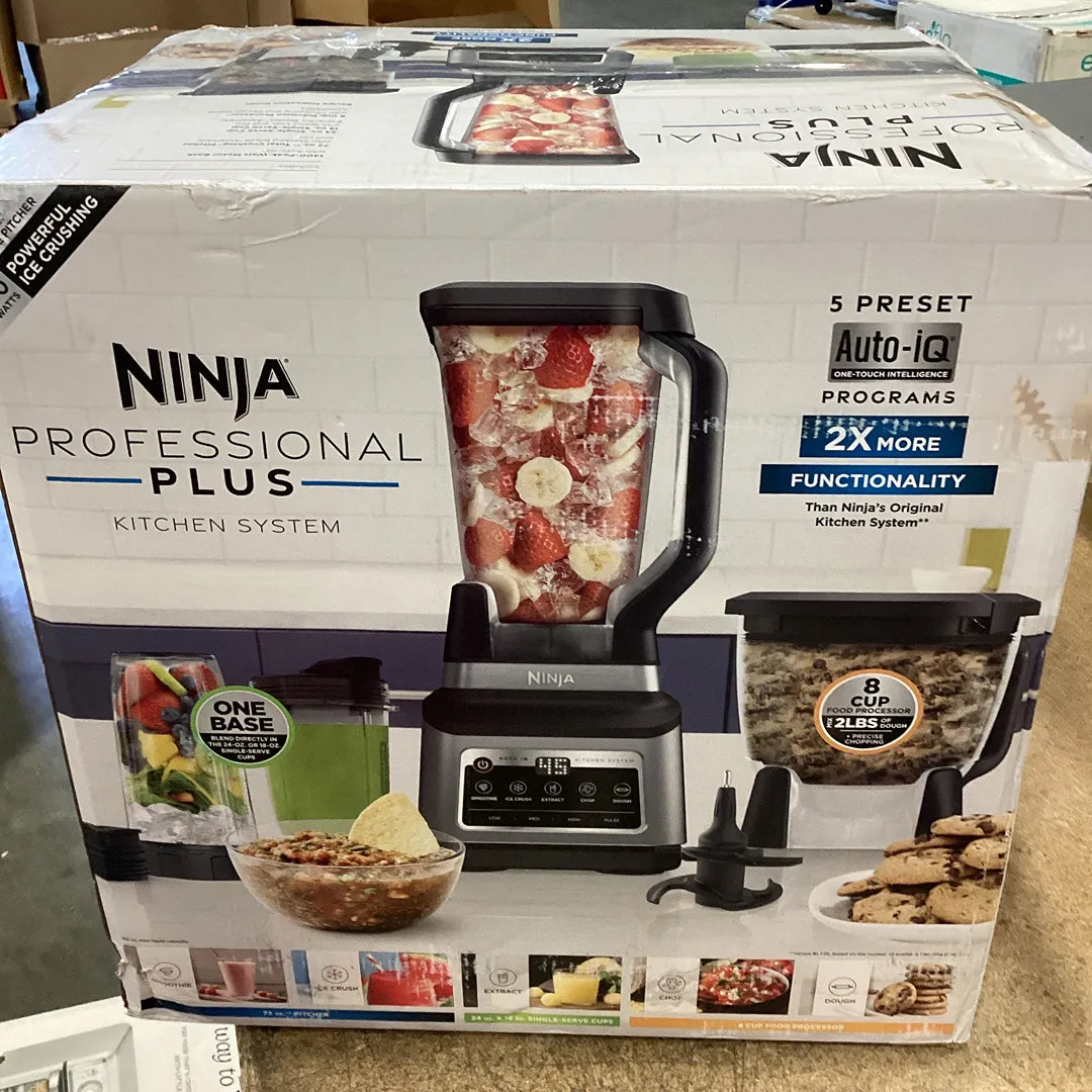 Ninja Professional Plus Kitchen Blender System with 8-Cup Food Processor and Auto-iQ