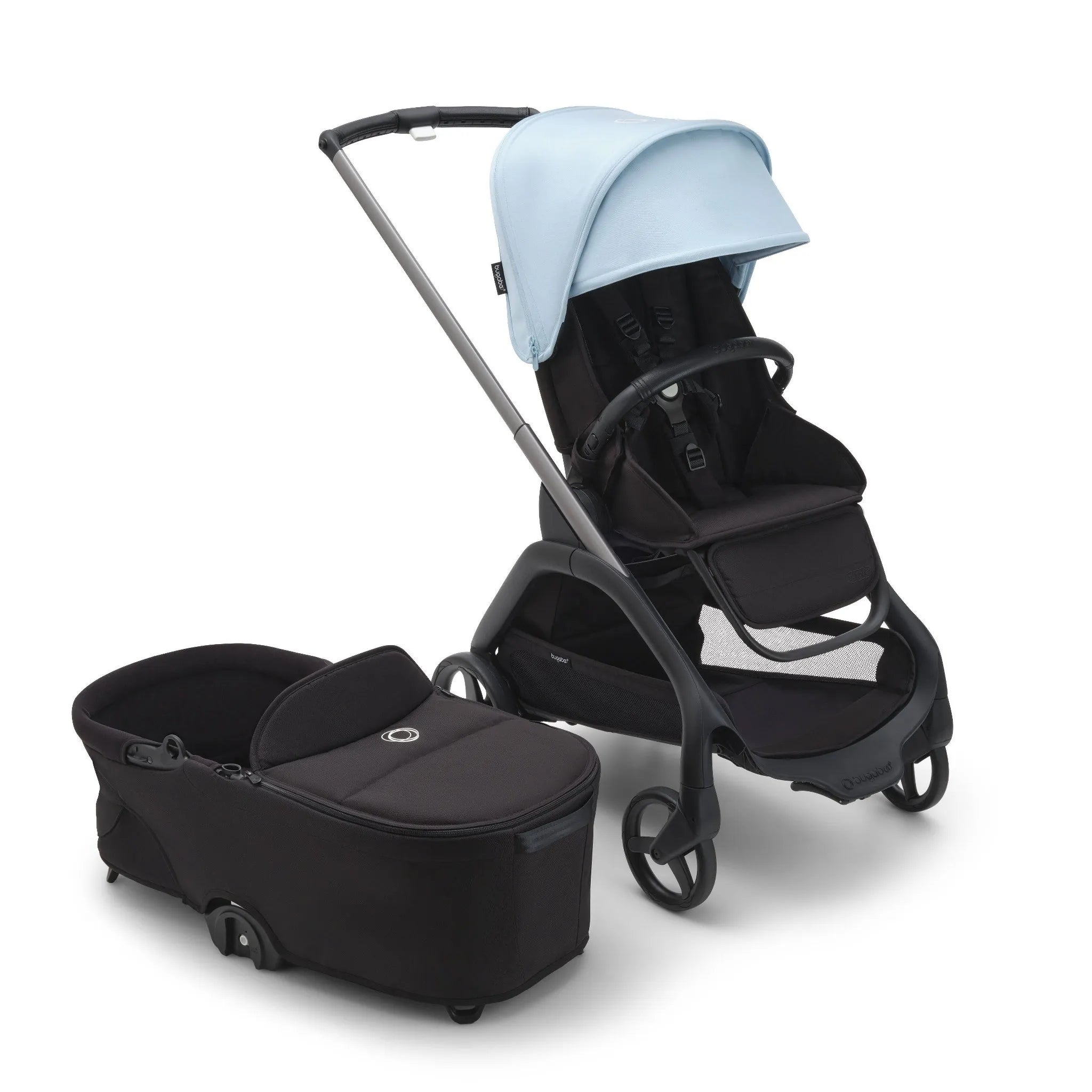 Dragonfly Easy Fold Full Size Stroller with Bassinet - Skyline Blue