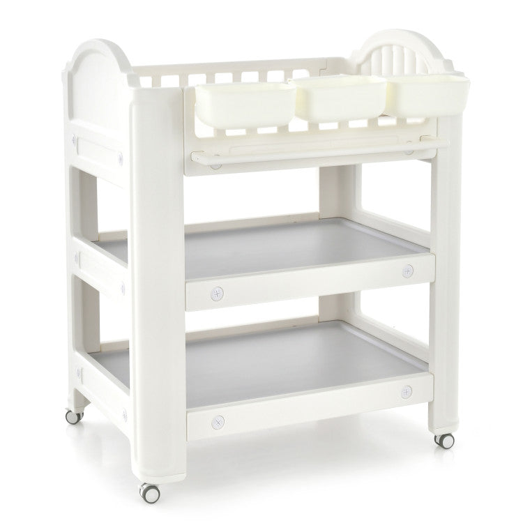 Diaper Corner Baby Changing Table - White - Badger Basket