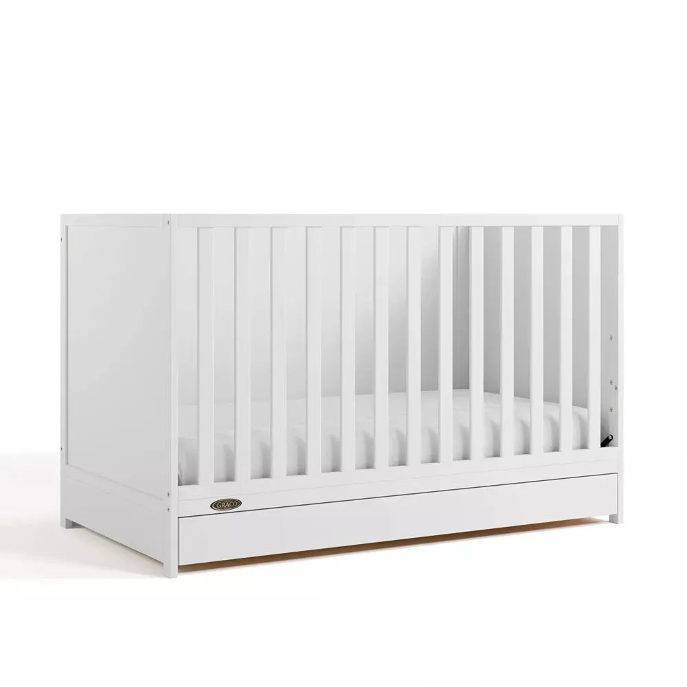 Graco Theo 3-in-1 Convertible Crib with Drawer - White