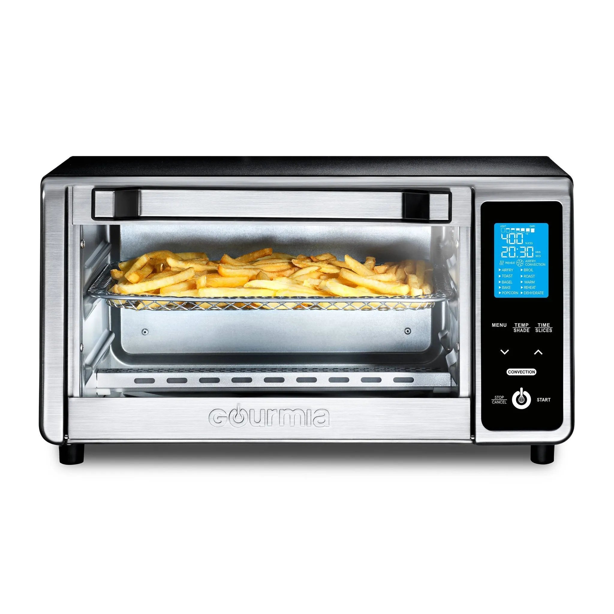 Air Fryer Toaster Oven with 11 Cooking Functions - 4-Slice Digital Kitchen Appliance