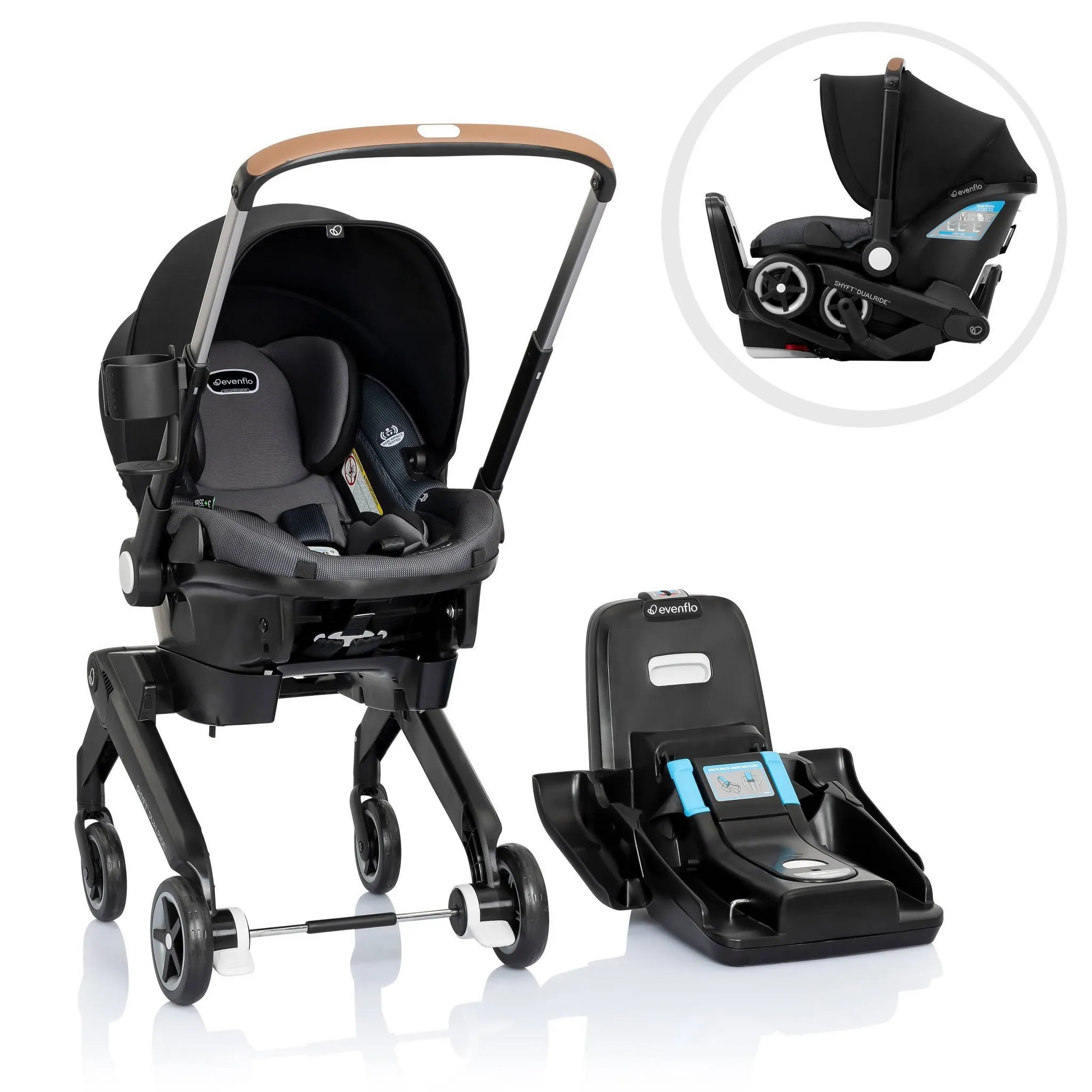 Shyft DualRide Travel System with Carryall Storage - Boone Gray (imperfect)
