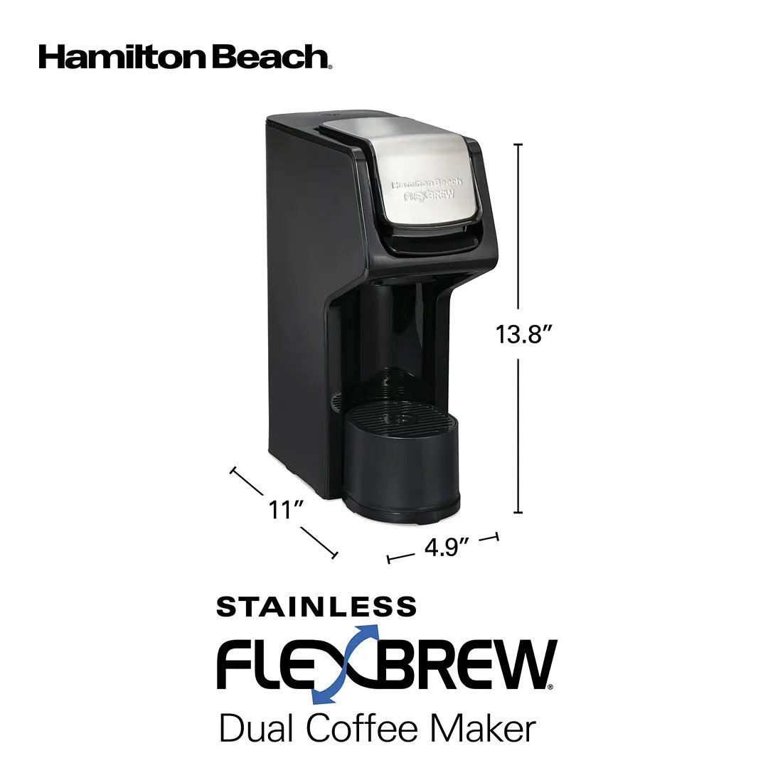 1-Cup Drip Coffee Maker with FlexBrew Technology in Sleek Black