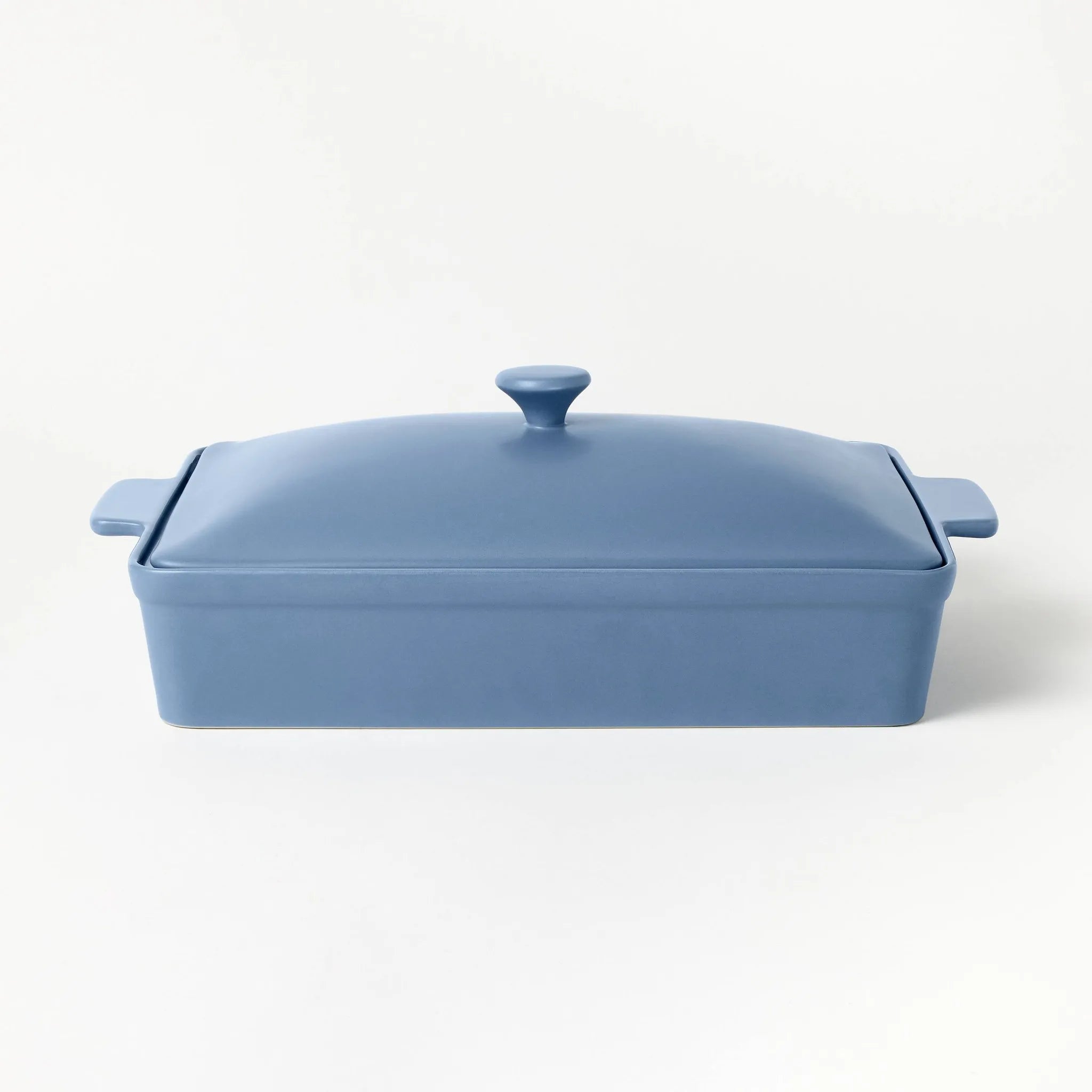 4qt Stoneware Rectangle Baking Dish with Lid Blue - ™
