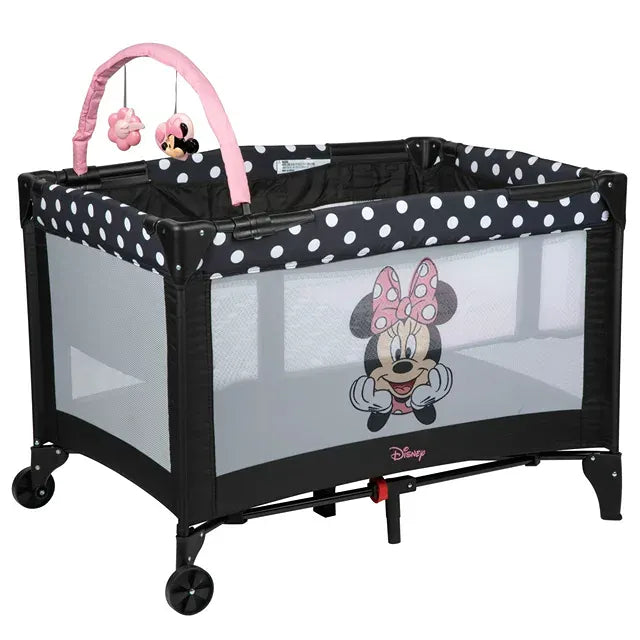 3D Ultra Baby Play Yard with Bassinet and Toy Bar,- PEEKING MINNIE